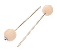 SOIMISS Mazas para Pedal de Bombo de Madera Maciza Vintage Cabeza Dura Pequeña Par de Mazos para Instrumento de Percusión Repuesto para Batería Accesorio para Músicos