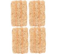 SOIMISS Mini Almiar en Miniatura 4 Piezas para Decoración de Casas de Muñecas, Accesorio Simulado de Paja Cuadrada, Adorno Artificial para Escenas de Cosecha y Jardines Pequeños
