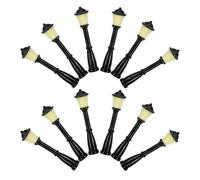 SOIMISS Mini Farolas de Calle Decorativas de Resina, Lámparas Pequeñas para Simulación Arquitectónica, Modelo Mini de Iluminación para Paisajes en Miniatura, 12 Piezas para
