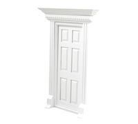 SOIMISS Mini Puerta Blanca para Casa de Muñecas Modelo de Compartimentos Decoración para Muebles Miniatura Accesorio para Fotografía