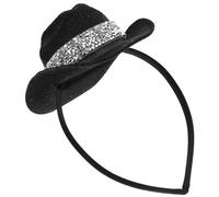 SOIMISS Mini Sombrero de Copa Negro 135 CM Diadema para Mujer Accesorio de Fiesta y Tocado para Eventos Temáticos Carnaval y Disfraces Diadema Ligera y Flexible para Cosplay