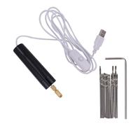 SOIMISS Mini Taladro Eléctrico Inalámbrico USB Pluma de Grabado Portátil 14 Accesorios 10 Brocas 09Mm 3 Brocas 11Mm 1 Llave Herramienta Rotativa para Bricolaje y Manualidades