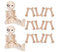 SOIMISS Miniaturas de Huesos y Esqueletos para Decoración de Casas de Muñecas 22 Piezas Resistentes Intemperie Accesorios Creativos para Halloween y Manualidades de Escenas