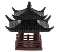 SOIMISS Modelo de Pabellón Antiguo Pequeño de Doble Capa para Decoración Asiática del Hogar, Adorno Paisajístico para Peceras y Escritorio, Miniatura de Arquitectura Tradicional