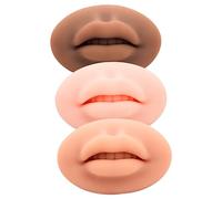 SOIMISS Modelos De Labios 3d Piel Falsa Para Tatuajes De Silicona Los Labios 3 Piezas Tamaño Estándar Material Silicona Práctica Para Artistas y Principiantes Simulación De Boca Portátil