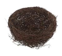 SOIMISS Nido de Pájaro de Ratán Hecho a Mano, Decoración Natural para Jaulas y Jardín, Diámetro 20 Cm, Multipropósito para Manualidades y Accesorios de Aves Pequeñas