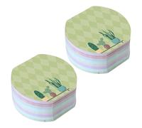 SOIMISS Notas Autoadhesivas Diseño de Plantas 16 Blocs Adhesivos de Formas Originales Tamaño Compacto Colores Variados Kit de Papelería para Oficina y Aula Blocs de Notas Divertidos