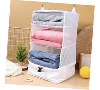 SOIMISS Organizador Colgante Portátil para Ropa Estante con Ganchos y Hebillas Cubo de Embalaje Compacto para Viaje y Almacenamiento Armario