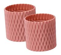 SOIMISS Organizador Giratorio para Brochas de Maquillaje Cubo de Almacenamiento de Gran Capacidad Soporte Portátil de Plástico Rosa para Pinceles Lápices y Cosméticos Adecuado para
