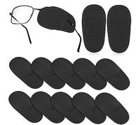 SOIMISS Parche Ocular Para Niños Reutilizable 12 Piezas Tamaño Mediano Negro De Tela No Tejida Para Gafas Cuidado Visual Casa y Viaje
