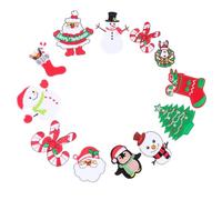 SOIMISS Parches Navideños Termoadhesivos para Ropa 12 Unidades Apliques Bordados de Tela Dibujos Animados Accesorios DIY para Decoración y Reparación en Manualidades