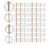 SOIMISS Pasadores de Seguridad para Enganche de Remolque M45/M6/M8/Tamaño Grande Juego de 50 Piezas de Acero al Carbono Anillo de Retención Pasador de Acoplamiento Rápido para Equipos