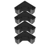 SOIMISS Patas de Muebles de Metal en Forma de L Negras, Soporte de Cama y Sofá Antimoho, Elevadores de Altura de 8 Cm, Kit de 4 Piezas para Sofás, Mesas, Sillas y Armarios, Uso en