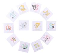 SOIMISS Pegatinas mensuales para bebés recién nacidos, accesorio fotográfico para recuerdo del primer mes, etiqueta adhesiva de papel creativa para álbum de fotos infantil