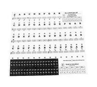 SOIMISS Pegatinas Transparentes para Teclado de Piano Teclas Etiquetas Removibles para Principiantes Código de Colores para Aprendizaje Fácil sin Resistencia al Reutilizables para