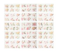 SOIMISS Pegatinas Washi Decorativas para Manualidades 30 Piezas Tamaño Mediano Diseño Flores Vintage Adhesivas para Álbumes de Recortes y Diarios Creativos