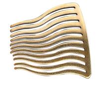 SOIMISS Peine de Latón Decorativo para Cabello Diseño Ondulado Curvado Clip Artesanal para Peinados Elegantes y Recogidos Accesorio Nupcial Duradero