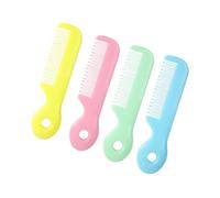 SOIMISS Peine Pelo de Ñiño Seguro Dientes Redondos, 4 Piezas de Abs Ligero y Cómodo para Viajar, Adecuado para Recién Nacidos y Cuidado Infantil