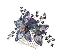 SOIMISS Peineta Lateral con Flores Artificiales Cabello, Accesorio Decorativo Ligero y Delicado, Peine Floral para Boda, Fiesta en Jardín y Tocado de Novia