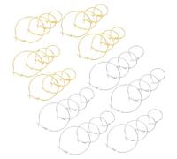 SOIMISS Pendientes de Aro Abiertos Metálicos Cierre Francés Tipo Camarón 64 Piezas 4 Colores Dorado Blanco 20K 25K Accesorios para Bisutería Pendientes Colgantes Circulares para