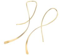 SOIMISS Pendientes de Línea Torcida S925 de Plata para Mujer Diseño Geométrico Irregular Forma de S Color Dorado Ligeros y Versátiles para Fiestas y Ocasiones Obsequios