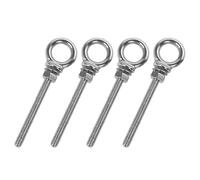 SOIMISS Pernos de Ojo de Acero Inoxidable M6X60 con Tuerca Perno de Elevación Resistente para Concreto y Metal Juego de 4 Unidades Anclajes para Suspensión en Garajes y Talleres