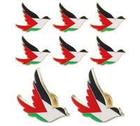 SOIMISS Pin de Solapa Palestina y Pin de Pájaro Palestino, Aleación de Zinc Ligera, Conjunto de 8 Piezas para Mujer, Accesorio Cultural para Ropa, Bufandas y Abrigos, Uso Diario y Fiestas