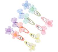 SOIMISS Pinzas Cabello para Pequeños, Set de 6 Clips de Tela Lazos y Flores en Colores Candy (verde, Morado, Azul, Rosa, Amarillo, Naranja), Accesorios Ligeros y Adorables para Niñas
