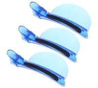 SOIMISS Pinzas Control Preciso de Partición de Plástico Azul 3piezas para Separar el Cabello para Aplicaciones de Extensiones y Mechas en Peluquería Profesional