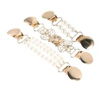 SOIMISS Pinzas para Bufandas de Mujer 3 Piezas Cierre Invisible para Chal y Cárdigan Accesorio Vintage Efecto Perla Broche Antiexposición para Ropa y Suéteres