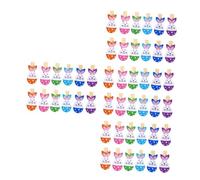 SOIMISS Pinzas para Fotos de Madera Forma de Conejo Set de 72 Unidades 6 Colores Clips Decorativos para Mensajes y Fotos Ideales para Decoración de Fiestas y Uso Doméstico