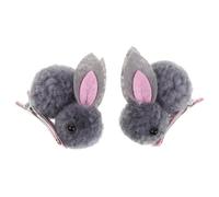 SOIMISS Pinzas Pelo de Conejito de Peluche 3d para Niñas, Horquillas Adorables de Felpa Algodón Pp, Diseño Antideslizante y Cabello Infantil