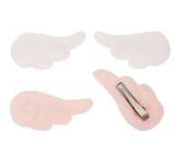 SOIMISS Pinzas Pelo Decorativas Alas de Ángel de Peluche y Metal Blanco, 2 Pares, Accesorio Elegante y Delicado para Fiesta y Otras Ocasiones
