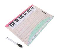 SOIMISS Pizarra Blanca Borrable Portátil para Enseñanza Musical Pentagrama Tamaño 295 X 218 CM Material Didáctico para Estudiantes y Profesores Incluye 1 Rotulador Adecuado para