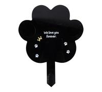 SOIMISS Placa para Tumba de Mascota Marco de Imagen Resistente | Acrílico Negro, Admite Imagen de 3 Pulgadas, Estaca de Jardín para Cementerios y Macetas Grandes