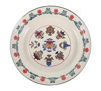 SOIMISS Plato de Esmalte Retro de Plato Decorativo para Frutas y Postres para Cocina y Uso Diario Ecológico y Práctico