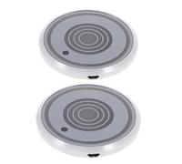 SOIMISS Posavasos LED Iluminado para Coche Luz USB, Alfombrilla LED para Taza de Coche de Colores Cambiantes, Par de Posavasos Luminosos para Decoración Interior Automotriz