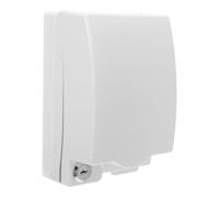 SOIMISS Protector Enchufe Tipo 86 para Baño, Caja de Seguridad con Cerradura, Cubierta Elevada y Alargada, Cubierta de Tomacorriente Resistente a Salpicaduras, Uso Interior y Exterior