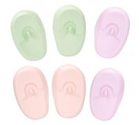 SOIMISS Protectores de Silicona para Oídos 3 Pares Tamaño Resistentes al Calor para Teñir el Cabello Unisex Uso en Peluquería y Hogar Colores Pastel (rosado, Morado Claro, Verde)
