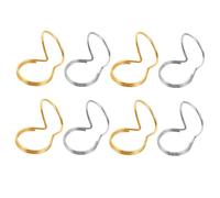 SOIMISS Púas de Guitarra de Metal Ultra Delgadas para Proteger los Dedos, Selección Portátil de 8 Piezas en Color Plata para Instrumentos de Cuerda y Guitarra Acústica
