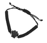 SOIMISS Pulsera Conmemorativa para Mascotas Urna para Cenizas De Perro, Pulsera Ajustable De Acero Inoxidable Negra, Joyería De Cremación para Recuerdo De Gato y Perro, Homenaje Personal