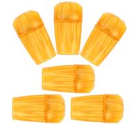 SOIMISS Puntas de Bastón Antideslizantes Doradas 6 Pcs para Bastones de Trekking y Muletas, Goma Resistente Agarre Mejorado, Repuestos Compatibles para Senderismo y Actividades al