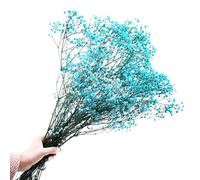SOIMISS Ramo Grande de Flores Secas Preservadas Azul de Gypsophila, Adorno Romántico el Hogar, Flores Que No se Marchitan y Siempre Florecen