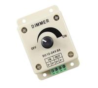 SOIMISS Regulador de Intensidad de Luz LED de Pared Pwm 12v 8a Plástico Duradero para Control Manual y Prolongar Vida Útil de Bombillas
