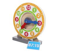 SOIMISS Reloj De Enseñanza De Madera para Niño Niña Juguete Educativo con Bordes Suaves Modelo Didáctico para Aprender La Hora y Conceptos Matemáticos Material Seguro para Educación