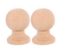 SOIMISS Remates de Madera para Postes y Balaustres, 2 Unidades 6X4 CM sin Pintar, Estilo Clásico Tallado para Muebles, Escaleras y Decoración de Exteriores