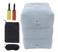 SOIMISS Reposapiés Inflable Ajustable para Avión Cama de Viaje y Escritorio con Funda y Bomba Soporte Cómodo para Piernas Avión y Oficina Color Gris Color Aleatorio Color Aleatorio