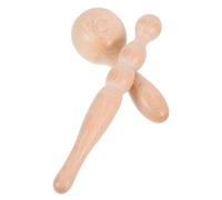 SOIMISS Rodillo de Masaje Corporal de Madera 2piezas para Puntos Gatillo y Pies, Portátil y Resistente para Relajación en Oficina y Viaje