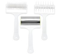 SOIMISS Rodillo Perforador para Pizza 3 Piezas de Material Alimentario Seguro, Rodillo Ancho y Alta Dureza, Herramienta para Hacer Pizza Casera y Hornear Pasteles sin Burbujas