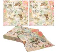 SOIMISS Servilletas Desechables Estampado de Mariposas 20 Piezas de Papel de Seda Colorido Servilletas Decorativas para Fiestas Cenas y Eventos Accesorios de Fiesta Navideña